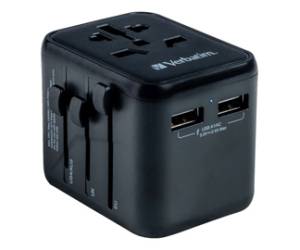 Adattatore viaggio UTA 02 con 2 x USB A - 29222