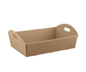 Cesto 43 x 30 x 11 cm cartone onda avana - 29341