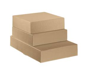 Scatola cantinetta 2 bottiglie 34 x 18,5 x 9 cm cartone onda avana - 29345