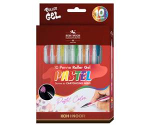 Roller gel colorati - colori pastel - Koh I Noor - astuccio 10 roller - NAGP10P - 8032173001425 - DMwebShop