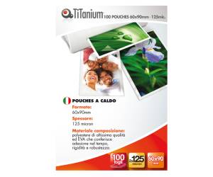 Pouches - business card - 60 x 90 mm - 2 x 125 micron - conf. 100 pezzi - Titanium - PP525-08T - 8025133034854 - DMwebShop