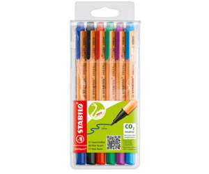 Pennarello Greenpoint - 6 colori - punta 0,8 mm - astuccio 6 pennarelli - Stabilo - 6088/6 - 4006381399203 - DMwebShop