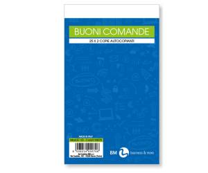 Blocco comande 25 fogli 2 copie autoautoricalcanti 10 x 17 cm - 12247