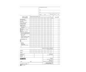 Blocco conto albergo pensione 15 giorni uso mano 23 x 15 cm 100 fogli - 14713