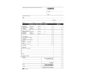 Blocco conto albergo pensione 7 giorni uso mano 23 x 15 cm 100 fogli - 14700