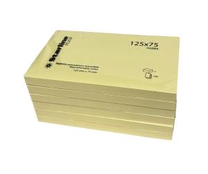 Blocchetto biglietti adesivi giallo 75 x 125 mm 70 gr 100 fogli - 5520