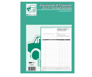 Blocco DDT carico tentata vendita 50 fogli autoautoricalcanti A4,29,7 x 21 cm - 16518