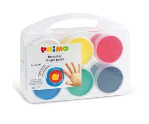 Ditacolor colori a dita 100 ml c pennello valigetta 6 colori - 17380