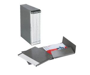 Gruppo Delso Line 25 x 32 cm 6 cartelle 2 lt embi con custodia dorso 1,5 cm grigio - 11970