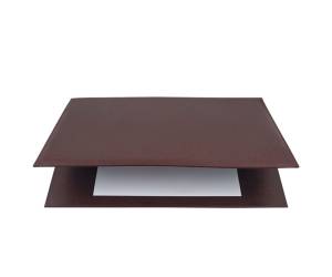 Sottomani doppio in similpelle marrone scuro 48 x 32 cm - 17227