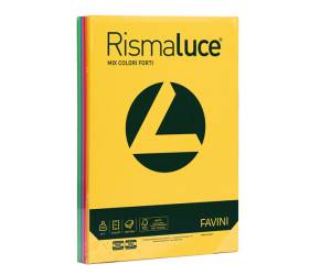 Carta Rismaluce - A4 - 200 gr - mix 8 colori - conf. 125 fogli - Favini - A67X114 - 8007057629347 - DMwebShop