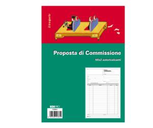 Blocco copia commissioni - 50 fogli - 2 copie autoricalcanti - 29,7 x 21 cm - Edipro - E5236A - 8023328523619 - DMwebShop