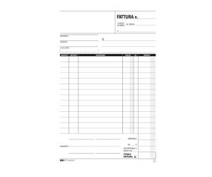 Blocco fatture 1 aliquota Iva - 50-50 fogli autoricalcanti - 23 x 15 cm - Edipro - E5274A - 8023328527419 - DMwebShop