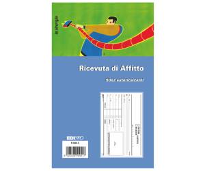 Blocco ricevute d'affitto - 50-50 fogli autoricalcanti - 9,9 x 17 cm - 50 fogli - Edipro - E5504C - 8023328550417 - DMwebShop