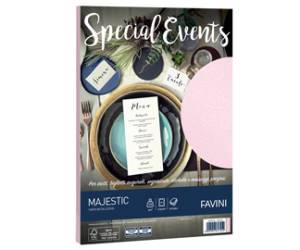 Carta metallizzata Special Events - A4 - 120 gr - rosa - conf. 20 fogli - Favini - A69S154 - 8007057617252 - DMwebShop