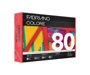 FabrianoColore - A4 - 80 gr - colori forti rosso - conf. 500 fogli - Fabriano - 74521297 - 8001348233961 - DMwebShop