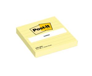 Blocco foglietti - giallo Canary - a righe - 76 x 76 mm - 100 fogli - conf. 6 pezzi - Post-it - 7100263309 - DMwebShop