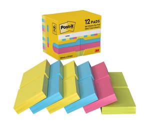 Blocco foglietti Colori Energy - 653-TFEN - colori assortiti - 38 x 51 mm - 72 gr - 100 fogli - conf. 12 pezzi - Post it - 7100290179 - 4064035065898 - DMwebShop