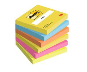 Blocco foglietti Colori Energy - colori assortiti - 76 x 76 mm - 72 gr - 100 fogli - conf. 6 pezzi - Post-it - 7100296019 - 64209A - DMwebShop