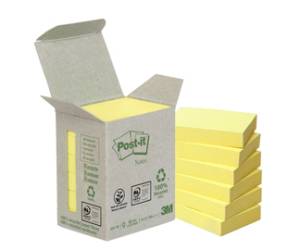 Blocco Notes Green - 653-1B - 38 x 51 mm - 100% riciclabile - giallo - 100 fogli - conf. 6 pezzi - Post-it - 7100172254 - 64220/A - DMwebShop