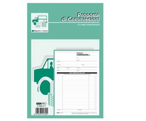 Blocco copia commissioni 3 copie autoautoricalcanti 23 x 15 cm 33 fogli - 3911