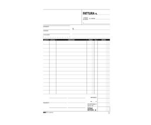 Blocco fattura 1 aliquota 33 fogli 3 copie autoautoricalcanti 23 x 14,8 cm - 3982