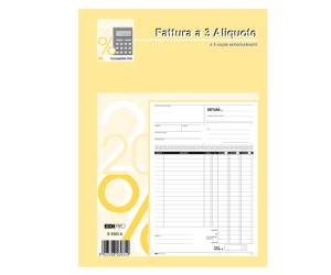 Blocco fatture 3 aliquota Iva 50 fogli 2 copie autoautoricalcanti - 2920