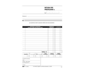 Blocco fatture professionisti 50,50 fogli autoautoricalcanti 23 x 15 cm E5266A - 3976