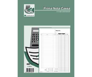 Blocco prima nota cassa entrate uscite Iva 50,50 fogli autoautoricalcanti 31 x 21 cm - 4496