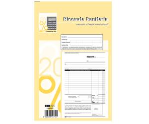 Blocco ricevute sanitarie numerate 50,50 fogli autoautoricalcanti 23 x 15 cm - 3970