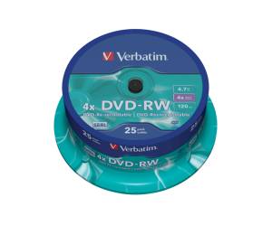 Confezione 25 DVD RW argento lucido serigrafato 4,7Gb - 43639,6971