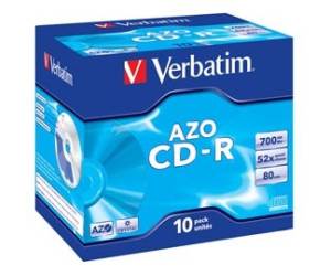 Scatola 10 CD R DataLife Plus Jewel Case 1X 52X serigrafata crystal 700MB - 7056