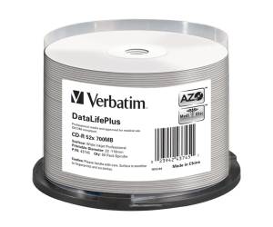 Scatola 50 CD-R Data Life Plus - spindle 1X-52X - 700Mb - Verbatim - 43745 - 23942437451 - DMwebShop