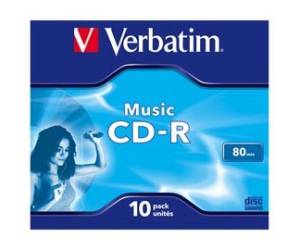 Scatola 10 CD-R Music Live It! Serigrafato - colorato - 80min - Verbatim - 43365 - 23942433651 - DMwebShop