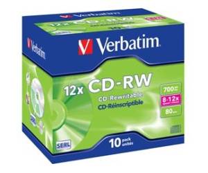 Scatola 10 CD-RW DataLife Plus - 8X-10X - serigrafato - 700MB - Verbatim - 43148 - 23942431480 - DMwebShop