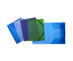 Cartellina 3 lembi con elastico 2ndLife 22 x 30 cm dorso fino a 3 cm mix 4 colori - 11930