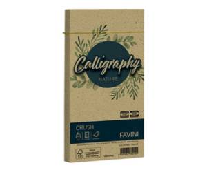 Busta Calligraphy Nature - 110 x 220 mm - 120 gr - verde oliva - conf. 25 pezzi - Favini - A57N204 - 8007057760101 - DMwebShop