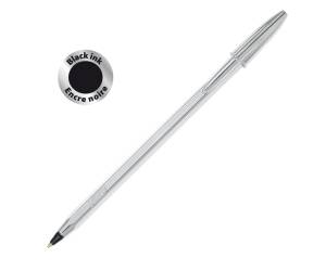 Penna a sfera Cristal Shine con capppuccio - punta media 1 mm - nero - fusto silver - conf. 20 pezzi - Bic - 921339 - 3086123356115 - DMwebShop