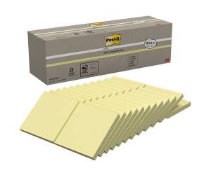 Blocco - giallo - 654-RYP24 - 76 x 76 mm - 100 fogli - carta riciclata - conf. 24 blocchi - Post-it - 7100172342 - 4054596723252 - DMwebShop