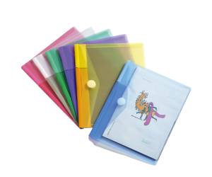 Buste con bottone in velcro - 25 x 13,5 cm - PP - colori assortiti - conf. 6 pezzi - Djois - B510279 - 3377995102796 - DMwebShop