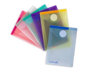Buste con velcro - formato verticale - 8 x 11,5 cm - PP - colori assortiti - conf. 6 colori - Djois - B510219 - 3377995102192 - DMwebShop