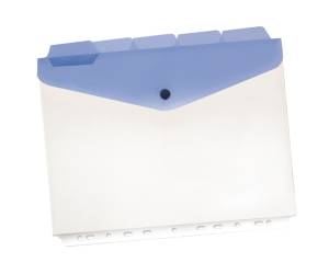 Buste a foratura universale con bottone e separatori - 21 x 29,7 cm - trasparente - conf. 5 pezzi - Beautone - D064003 - 4710581466428 - DMwebShop