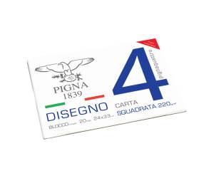 Blocco 4,240 x 330 mm 4 angoli 20 fogli 200 gr liscio squadrato - 18293