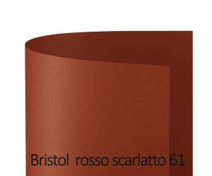 Cartoncino Bristol Color 50 x 70 cm 200 gr rosso scarlatto 61 - 18575