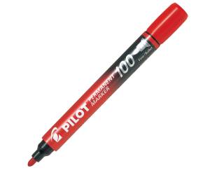 Marcatore Permanente Markers 100 punta tonda 4,5 mm rosso - 18111