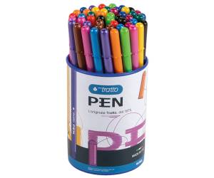 Pennarello fineliner Tratto Pen 0,5 mm colori assortiti barattolo 50 pezzi - 15474
