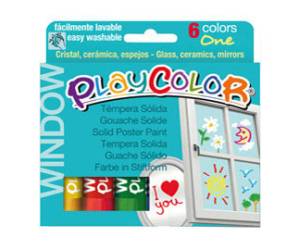 Tempera solida in stick Playcolor astuccio da 6 stick - 18425