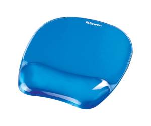 Mousepad con poggiapolsi in gel - blu trasparente - Fellowes - 9114120 - 77511911415 - DMwebShop