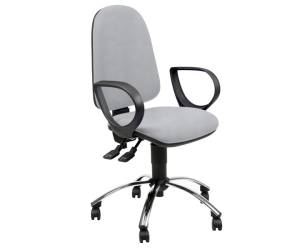 Sedia OPERATIVA Jupiter - JPLY-BRJ-PT - vera pelle - grigio chiaro - con braccioli - Unisit - JPLY/BRJ/PT - DMwebShop