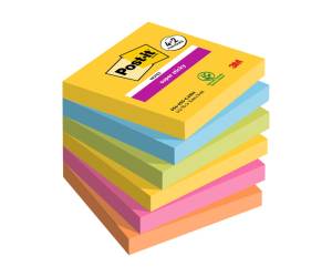 Blocco foglietti Super Sticky Carnival - 76 x 76 mm - 90 fogli - conf 6 blocchi - Post-it - 7100259230 - 4054596927322 - DMwebShop